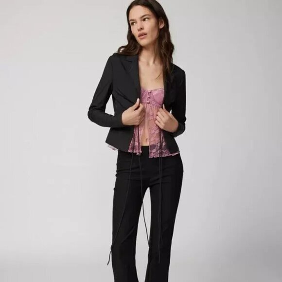 NWT UO Out From Under Cherie Sheer Lace Pink Babydoll Cami - Picture 4 of 5